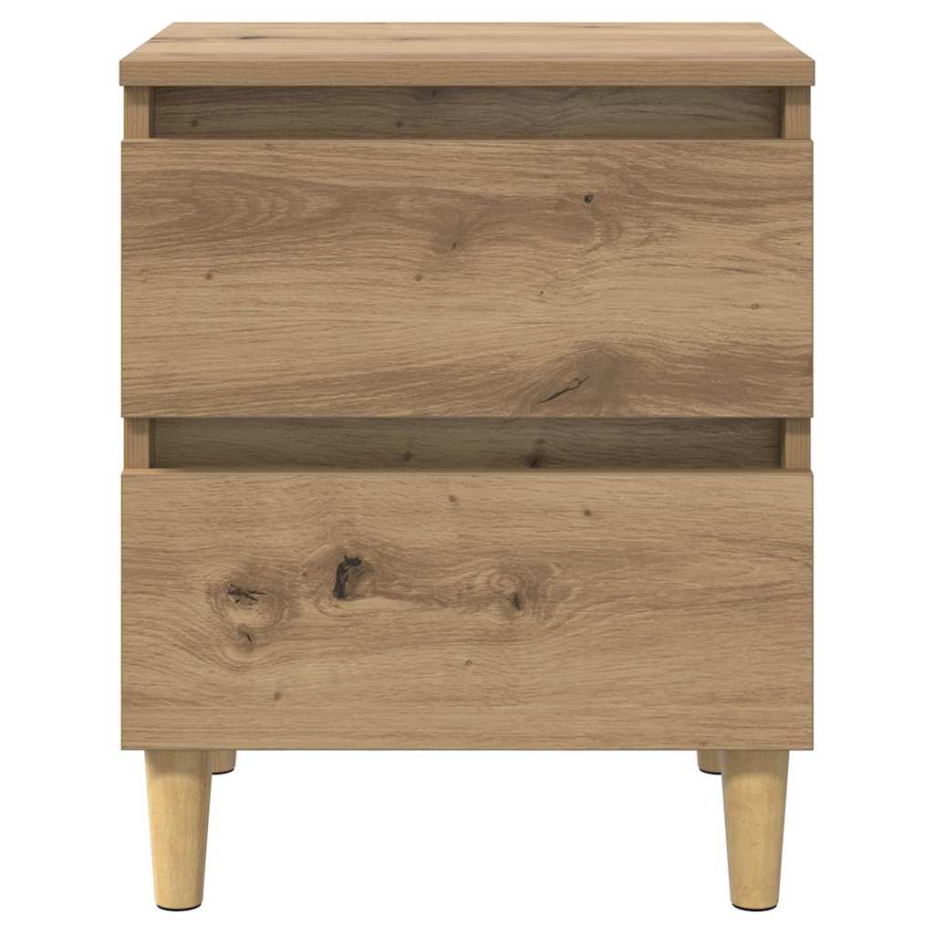 Dulap de pat Stejar Artizanal 40 x 35 x 50 cm Lemn compozit — imaginea 7
