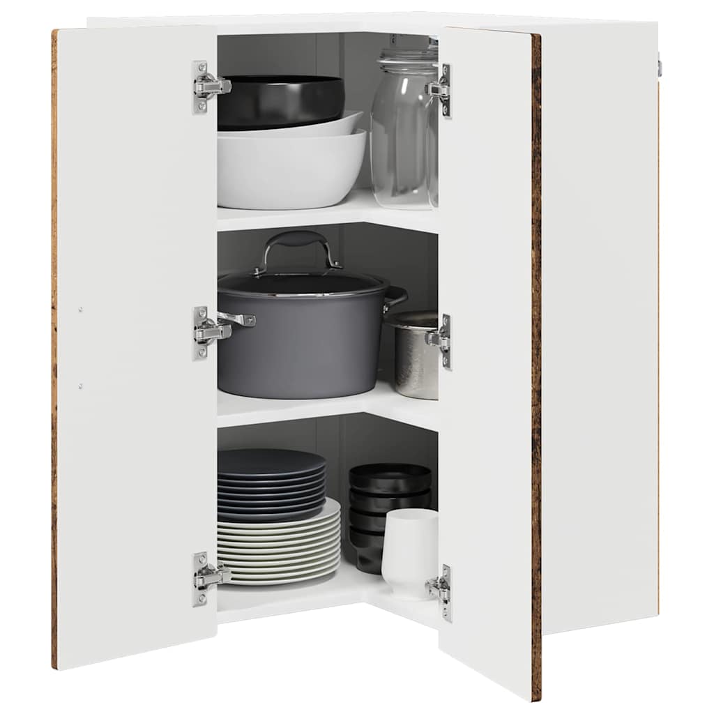 Dulap suspendat de bucatarie cu raft Lemn Vechi 57 x 57 x 80 cm — imaginea 4