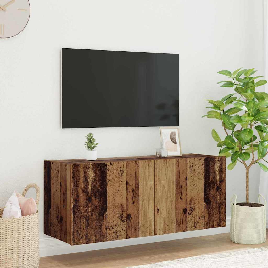 Dulap TV de perete Lemn Vechi 100 x 35 x 41 cm Lemn compozit — imaginea 2