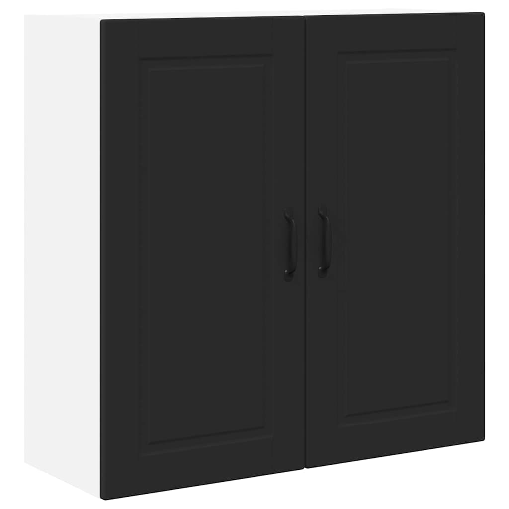 Dulap suspendat de bucatarie cu raft Negru 80 x 31 x 80 cm