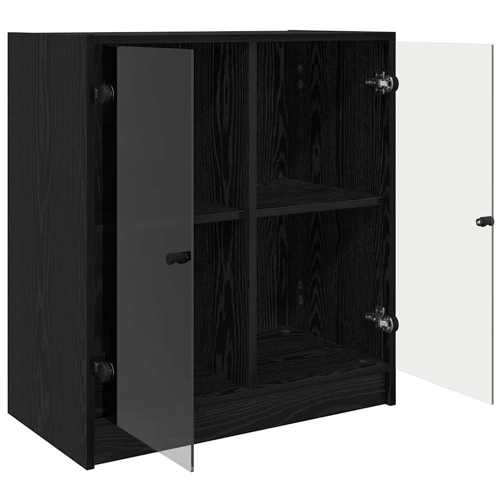 Dulap lateral Stejar Negru 68 x 37 x 75,5 cm Lemn compozit — imaginea 6