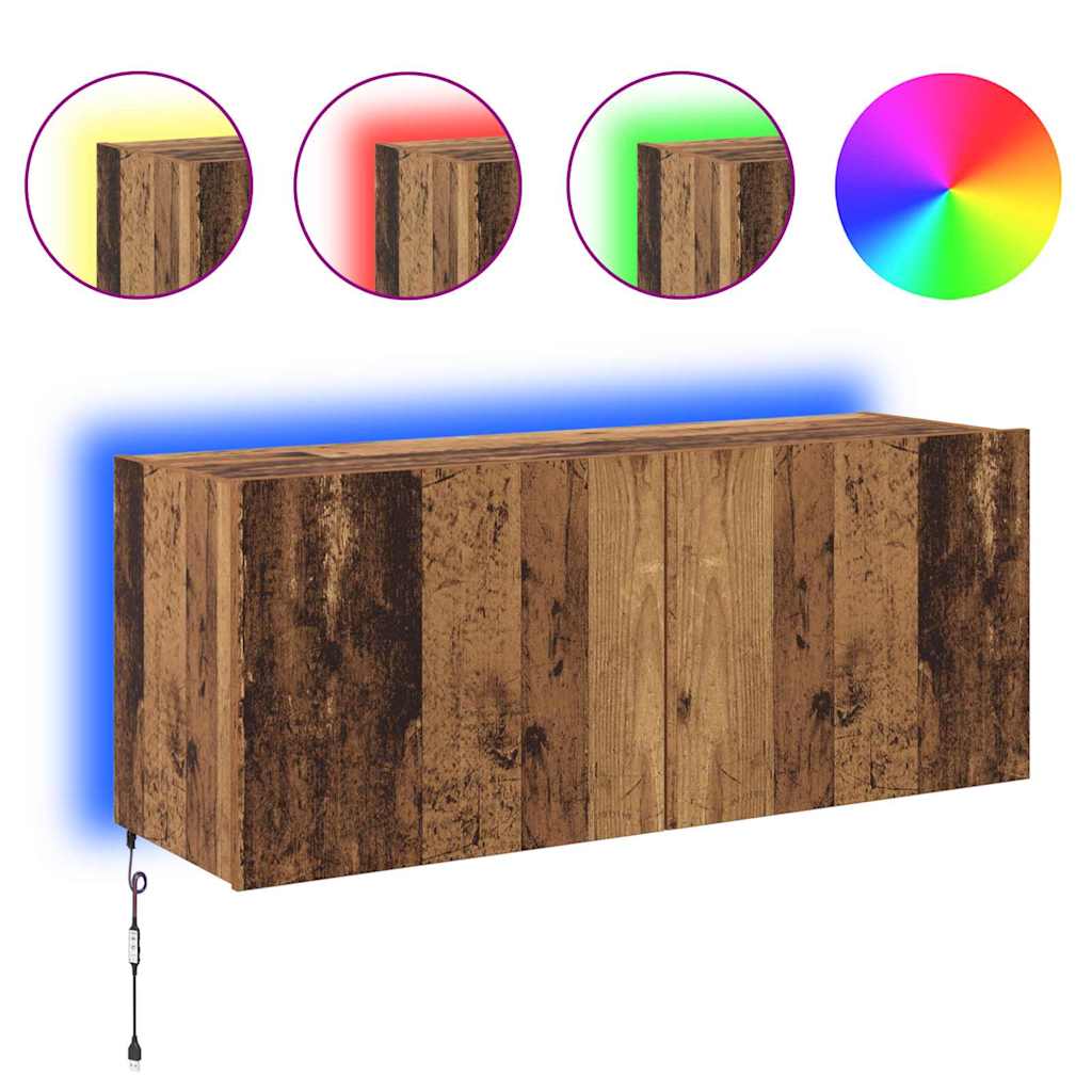 Dulap TV de perete Lemn Vechi 100 x 35 x 41 cm Lemn compozit — imaginea 5