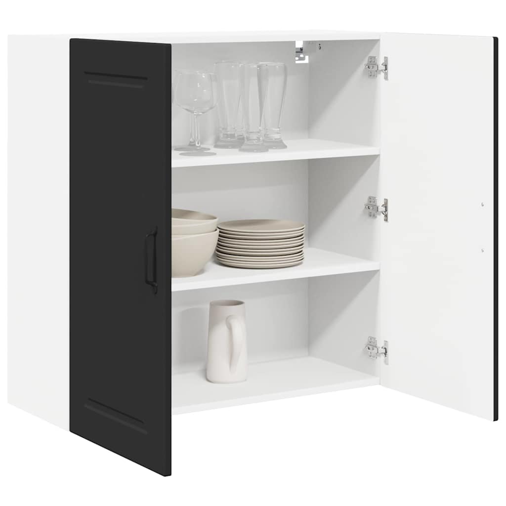 Dulap suspendat de bucatarie cu raft Negru 80 x 31 x 80 cm — imaginea 4