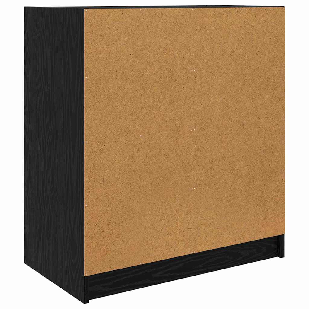Dulap lateral Stejar Negru 68 x 37 x 75,5 cm Lemn compozit — imaginea 9