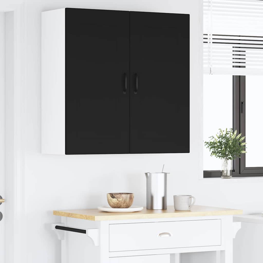 Dulap suspendat de bucatarie cu raft Negru 80 x 31 x 80 cm — imaginea 5
