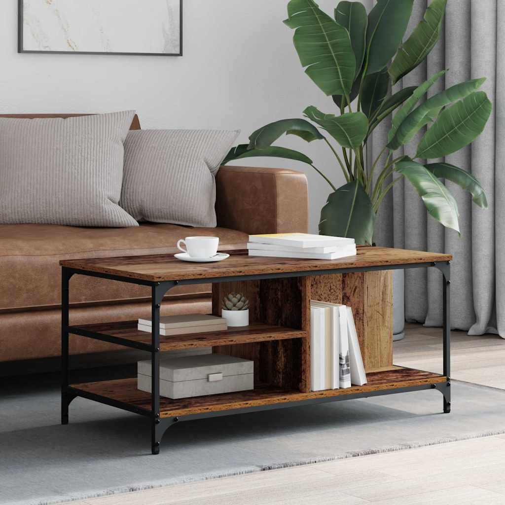 Masa de cafea Lemn Vechi 100 x 50 x 45 cm Lemn compozit — imaginea 2