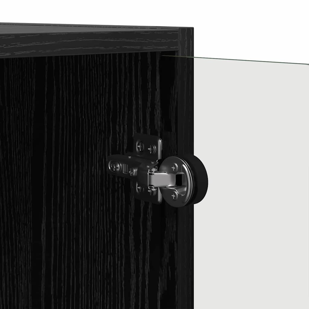 Dulap lateral Stejar Negru 68 x 37 x 75,5 cm Lemn compozit — imaginea 10