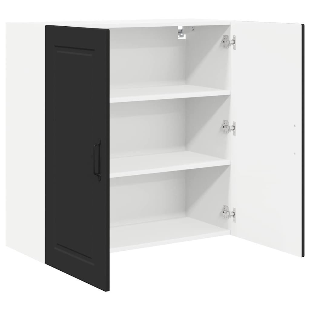 Dulap suspendat de bucatarie cu raft Negru 80 x 31 x 80 cm — imaginea 6