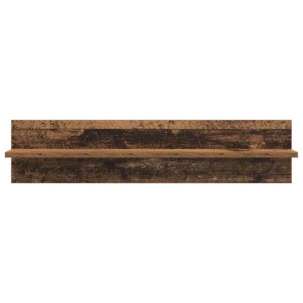 Semele de perete cu raft 4 pcs Lemn Vechi 80 x 11,5 x 18 cm — imaginea 7