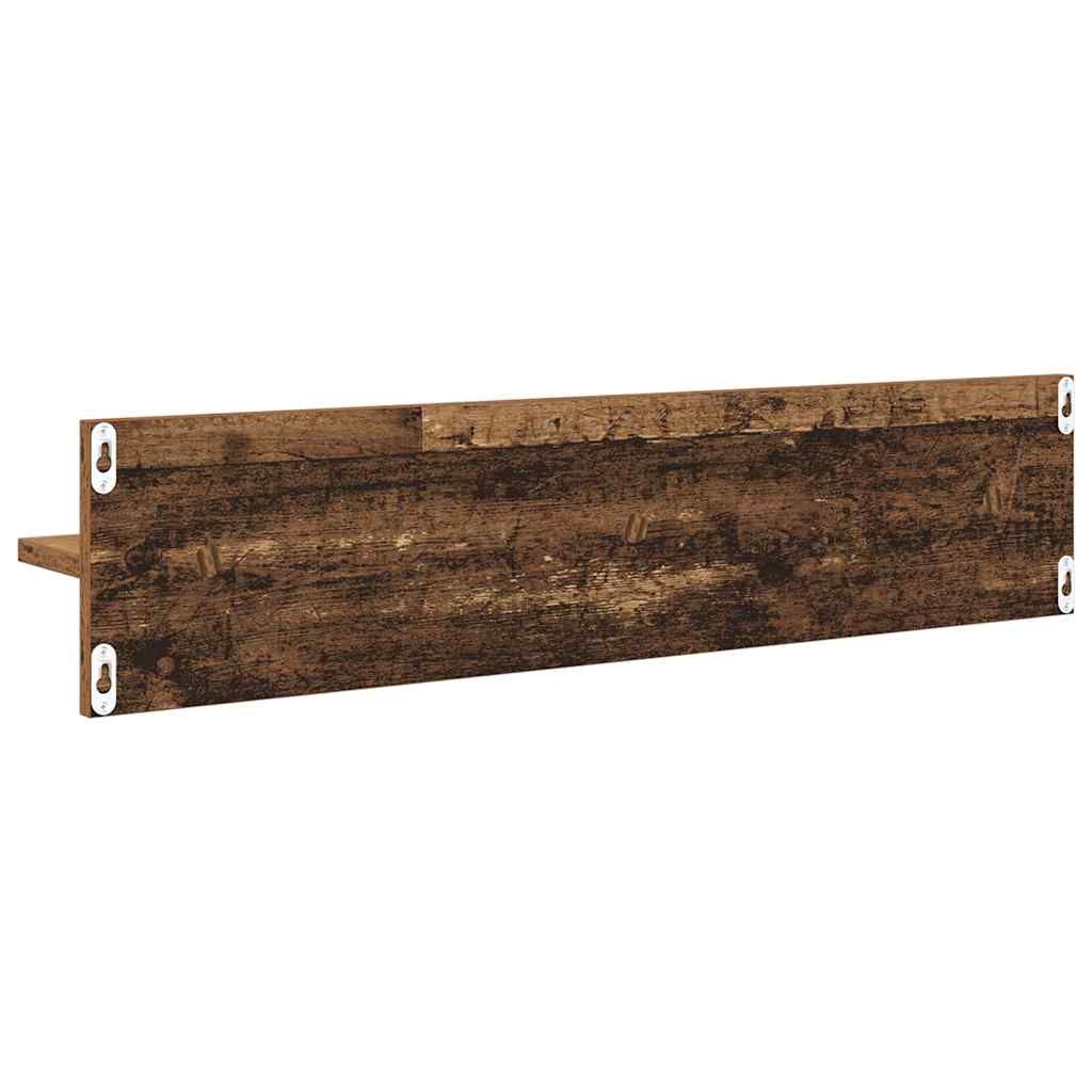 Semele de perete cu raft 4 pcs Lemn Vechi 80 x 11,5 x 18 cm — imaginea 9