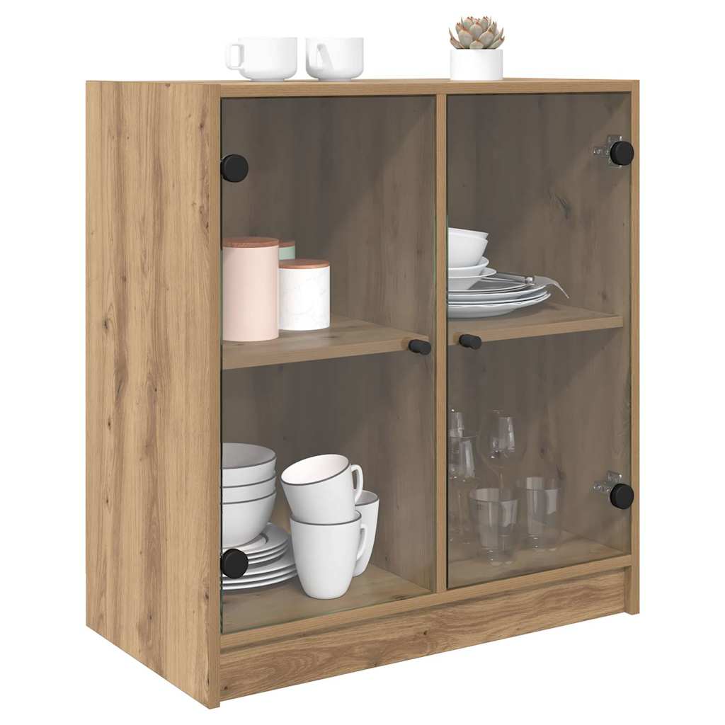 Dulap lateral Stejar Artizanal 68 x 37 x 75,5 cm Lemn compozit — imaginea 4