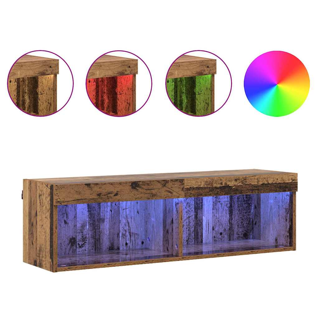 Set comoda TV Lemn Vechi 100 x 30 x 30 cm Lemn compozit — imaginea 5
