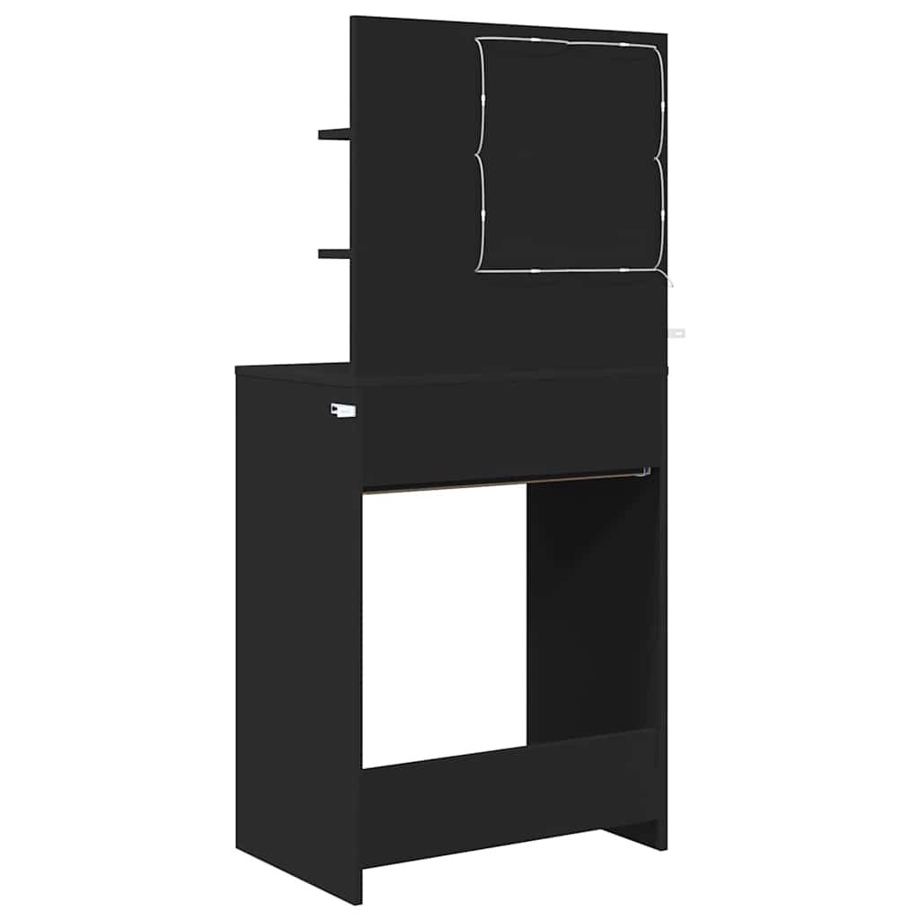 Mese de toaleta pentru dormitor Negru 80 x 39,6 x 135 cm — imaginea 3