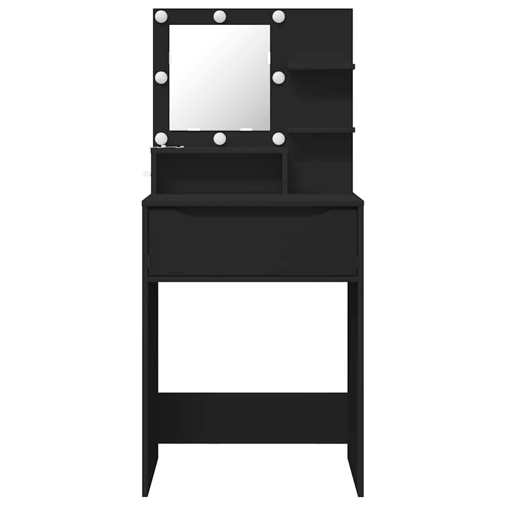 Mese de toaleta pentru dormitor Negru 80 x 39,6 x 135 cm — imaginea 7