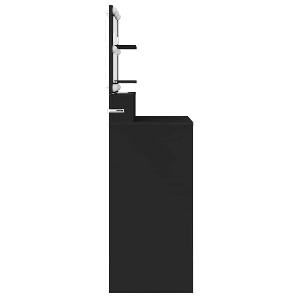 Mese de toaleta pentru dormitor Negru 80 x 39,6 x 135 cm — imaginea 8