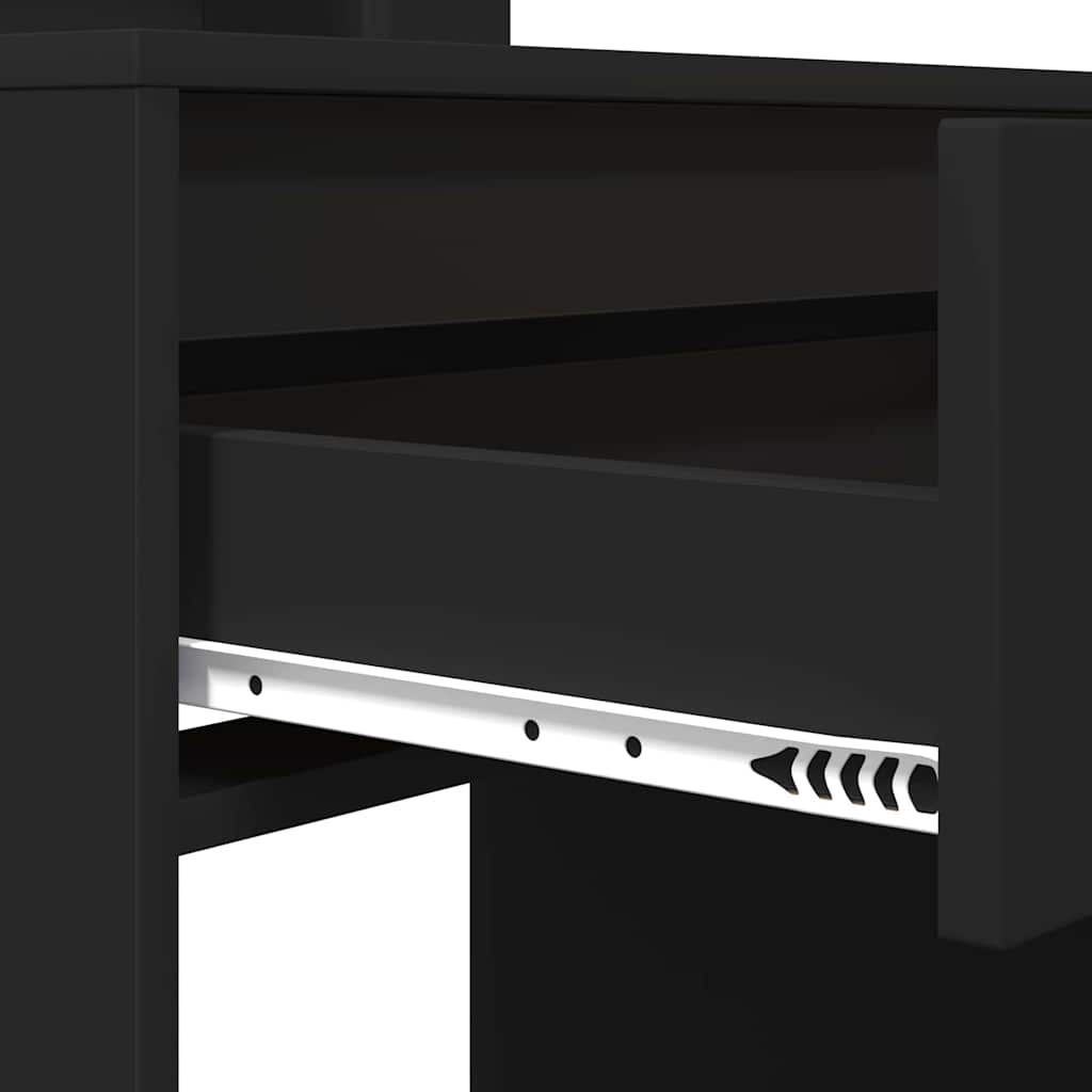 Mese de toaleta pentru dormitor Negru 80 x 39,6 x 135 cm — imaginea 9