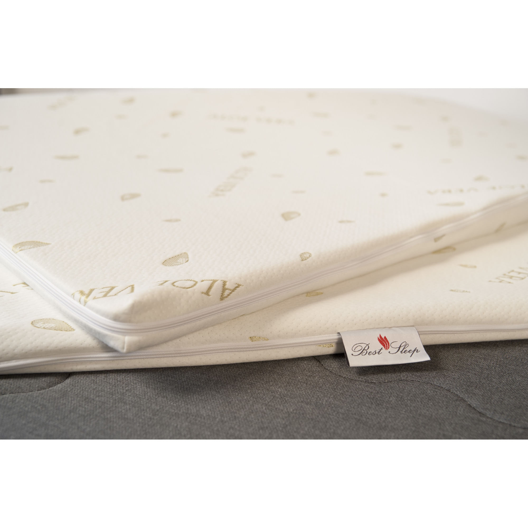 Topper Latex 4 cm, Husa Detasabila Aloe Vera