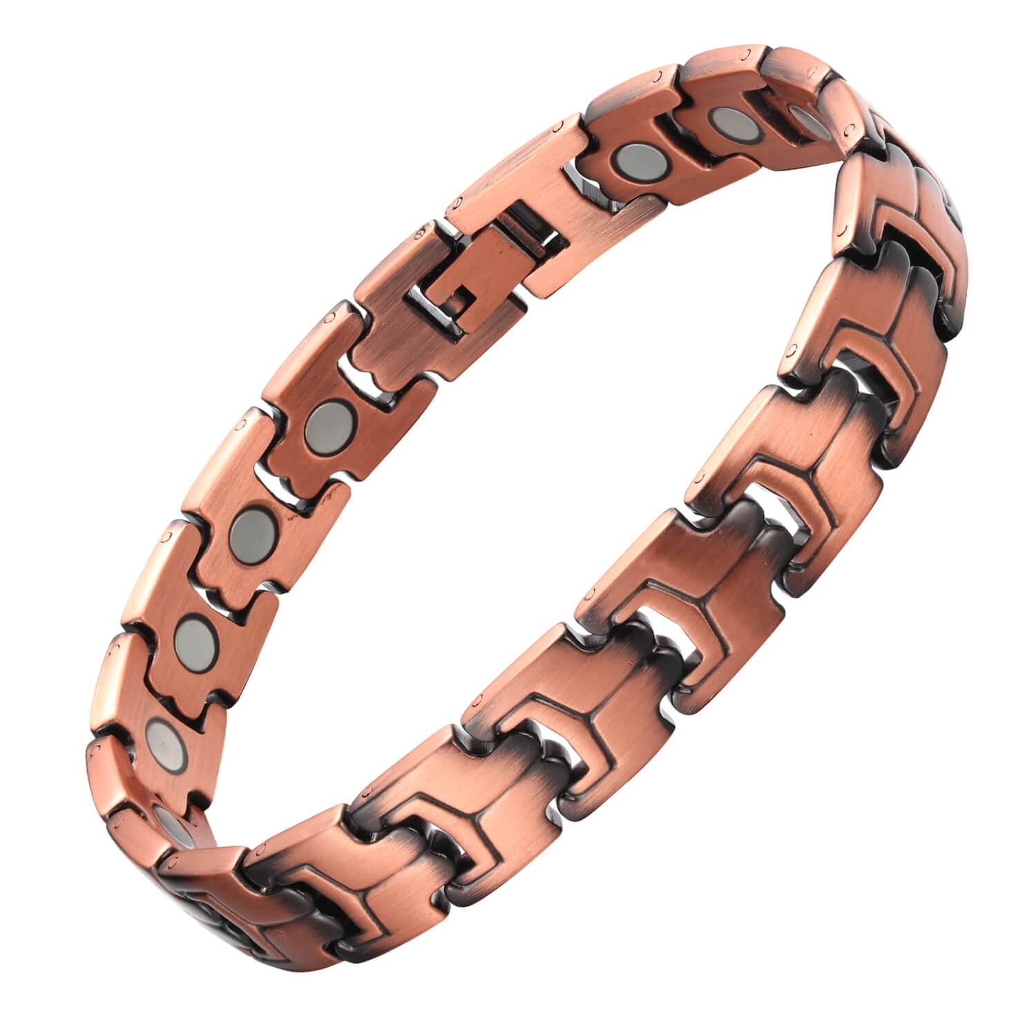 Brățară magnetică terapeutică xterra din cupru pur 99,99% cu magneți de neodim | model vs709