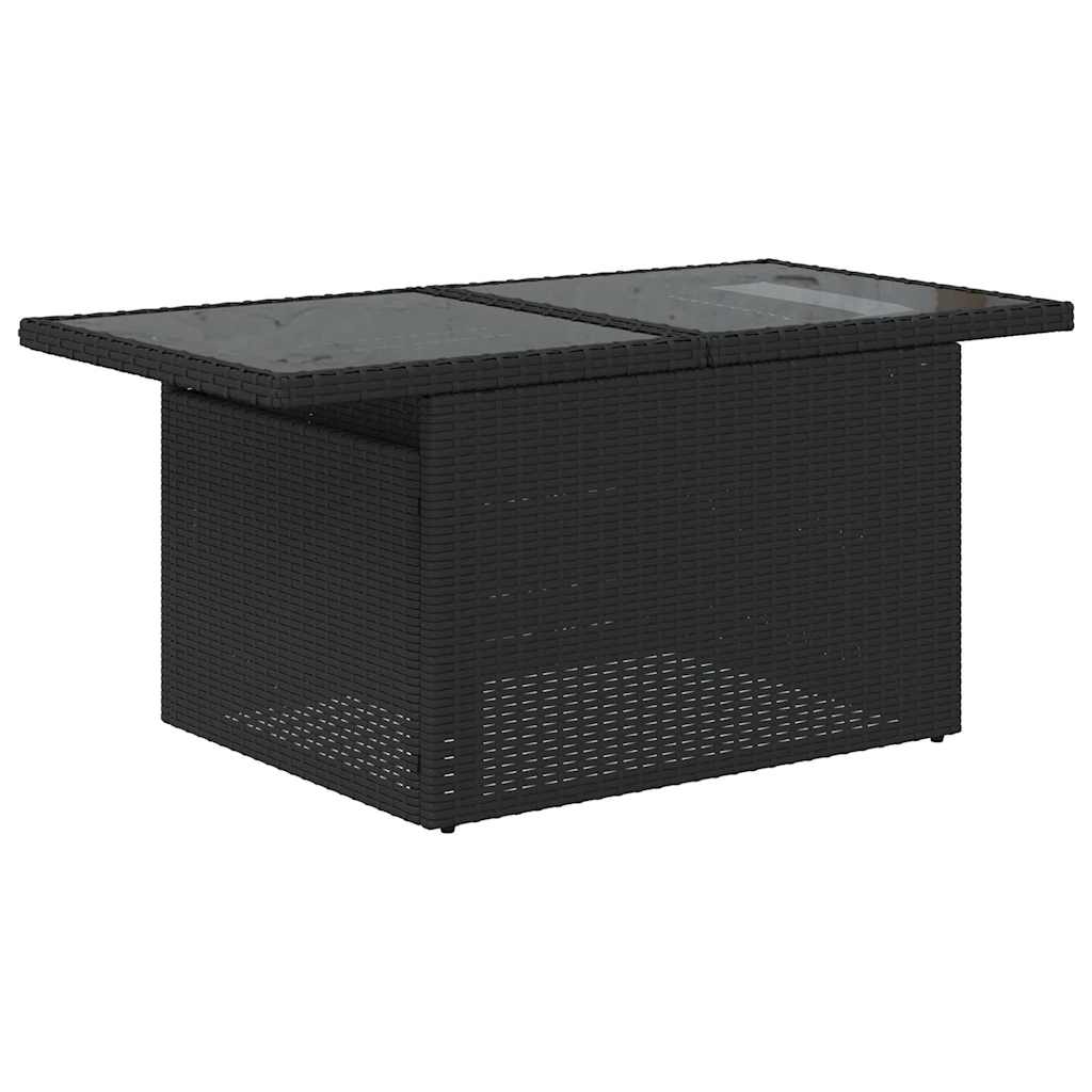 Set canapele gradina cu perne 7 piese gri poliratan/lemn acacia — imaginea 7
