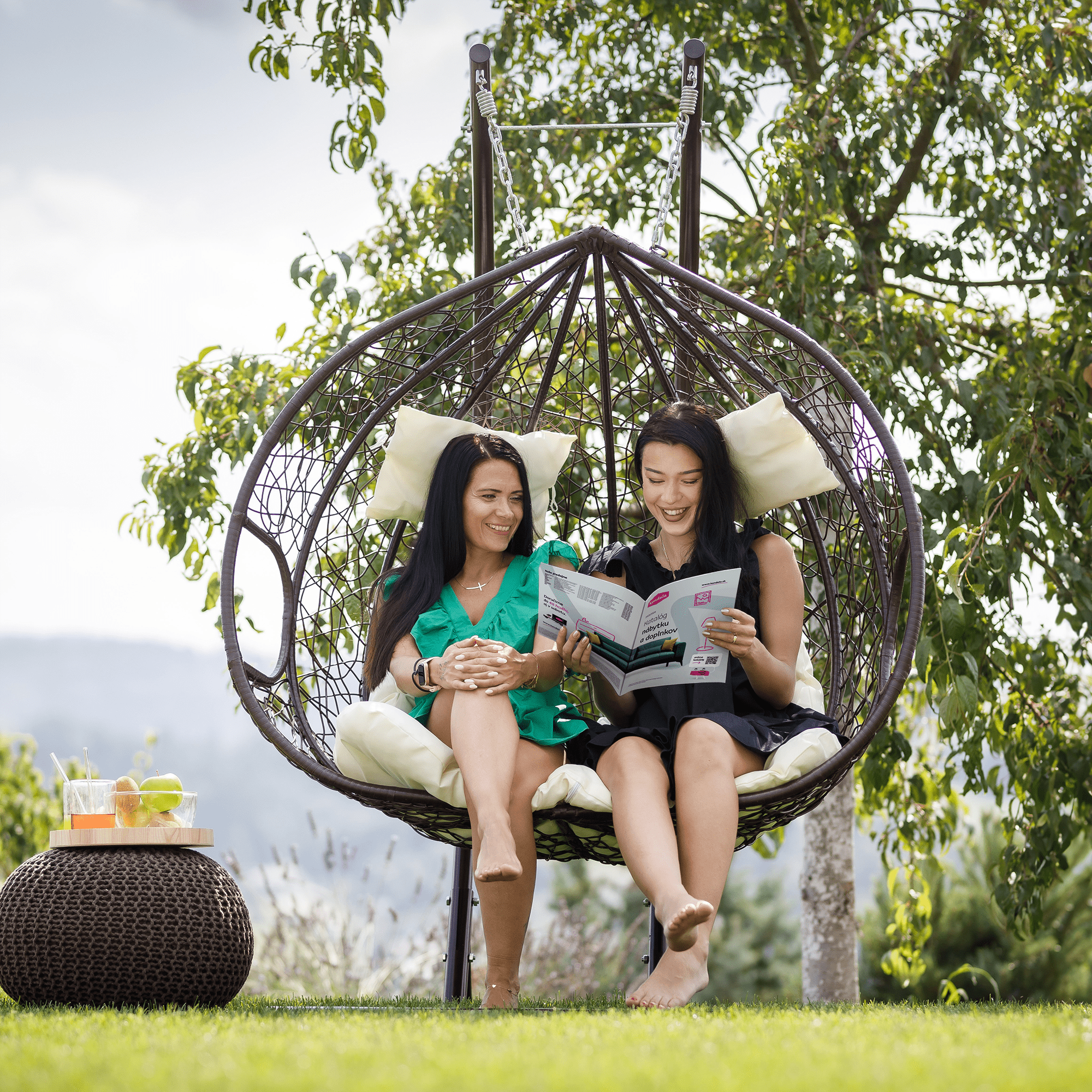 Scaun agatat, maro/crem DALVEA 2 NEW