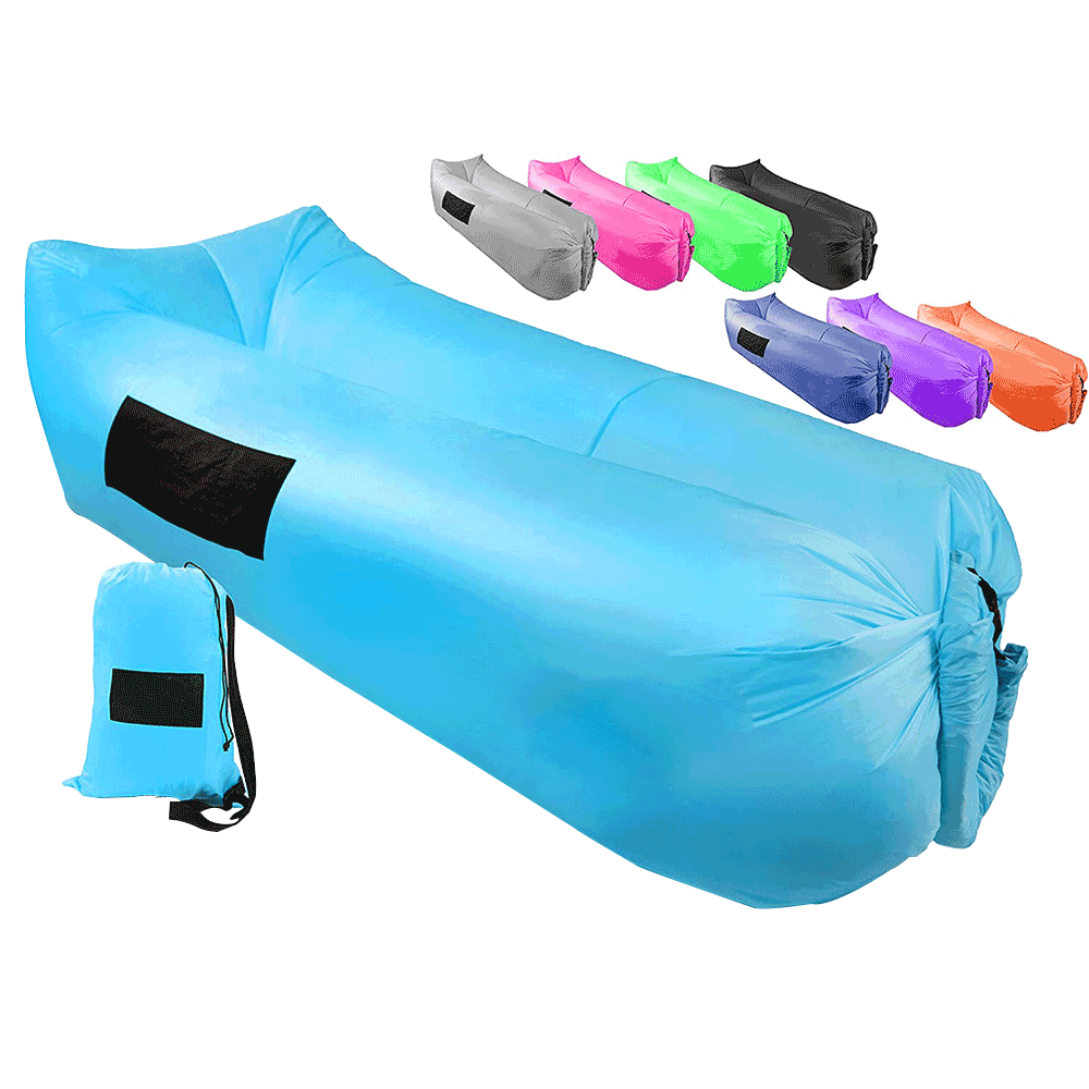 Geanta scaun gonflabila / geanta lenesa, albastru, LEBAG