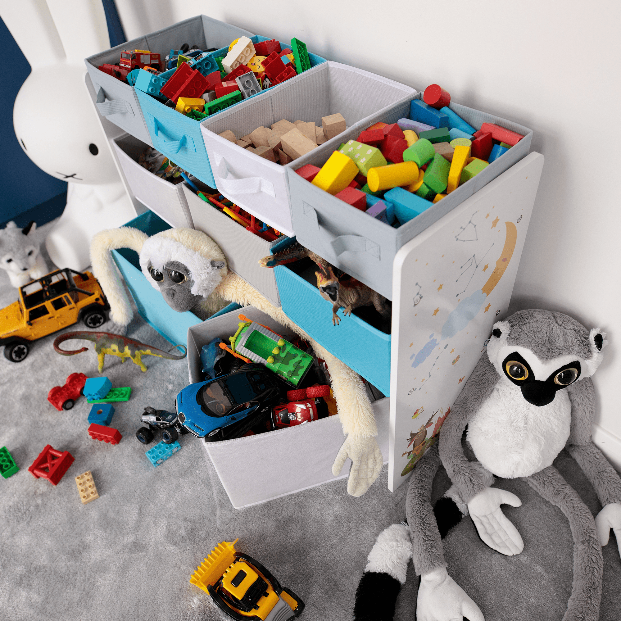 Organizator / raft pentru jucarii, multicolor / model, DARLING TYPE 2