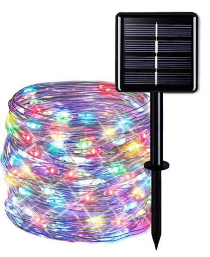Instalatie solara 30 metri cu 300 LED fir CUPRU telecomanda MULTICOLOR 1500 21