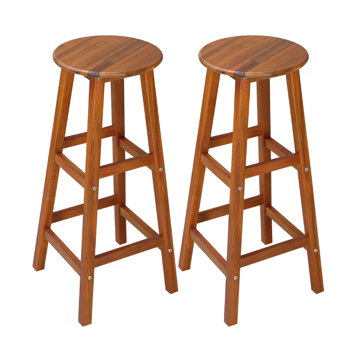 Set doua scaune bar, lemn acacia, 34 cm x 34 cm x 76 cm — imaginea 4