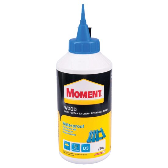 Adeziv pentru lemn, Moment Wood WaterProof, D3, interior / exterior, alb, 750 g