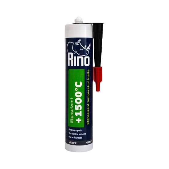 Etanseizant rezistent la temperaturi inalte RINO, 1500C, negru, 310ml