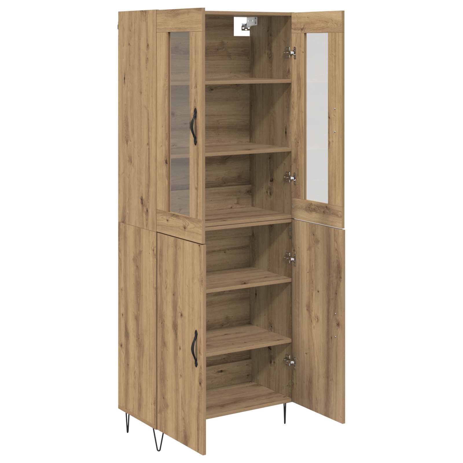 Bufet Stejar Artizanal 69,5 x 34 x 180 cm Lemn compozit — imaginea 5