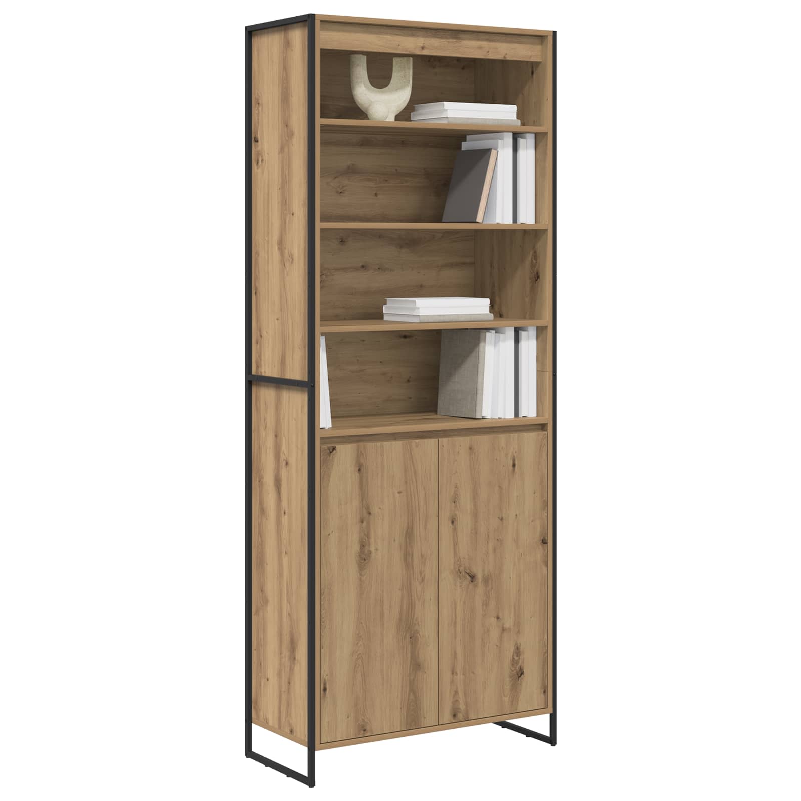 Dulapuri Inalte 2 pcs Stejar artizanal 60 x 36 x 300 cm — imaginea 3
