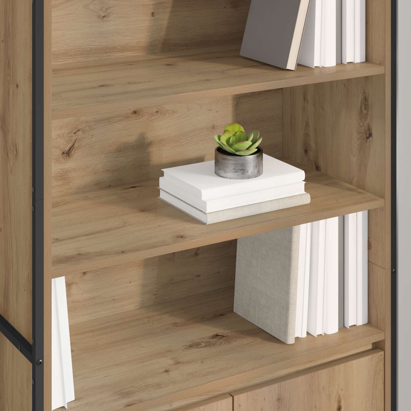 Dulapuri Inalte 2 pcs Stejar artizanal 60 x 36 x 300 cm — imaginea 4