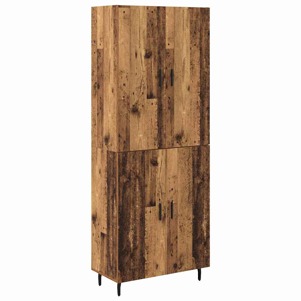 Bufet Lemn Vechi 69,5 x 34 x 180 cm Lemn Stratificat si Sticla