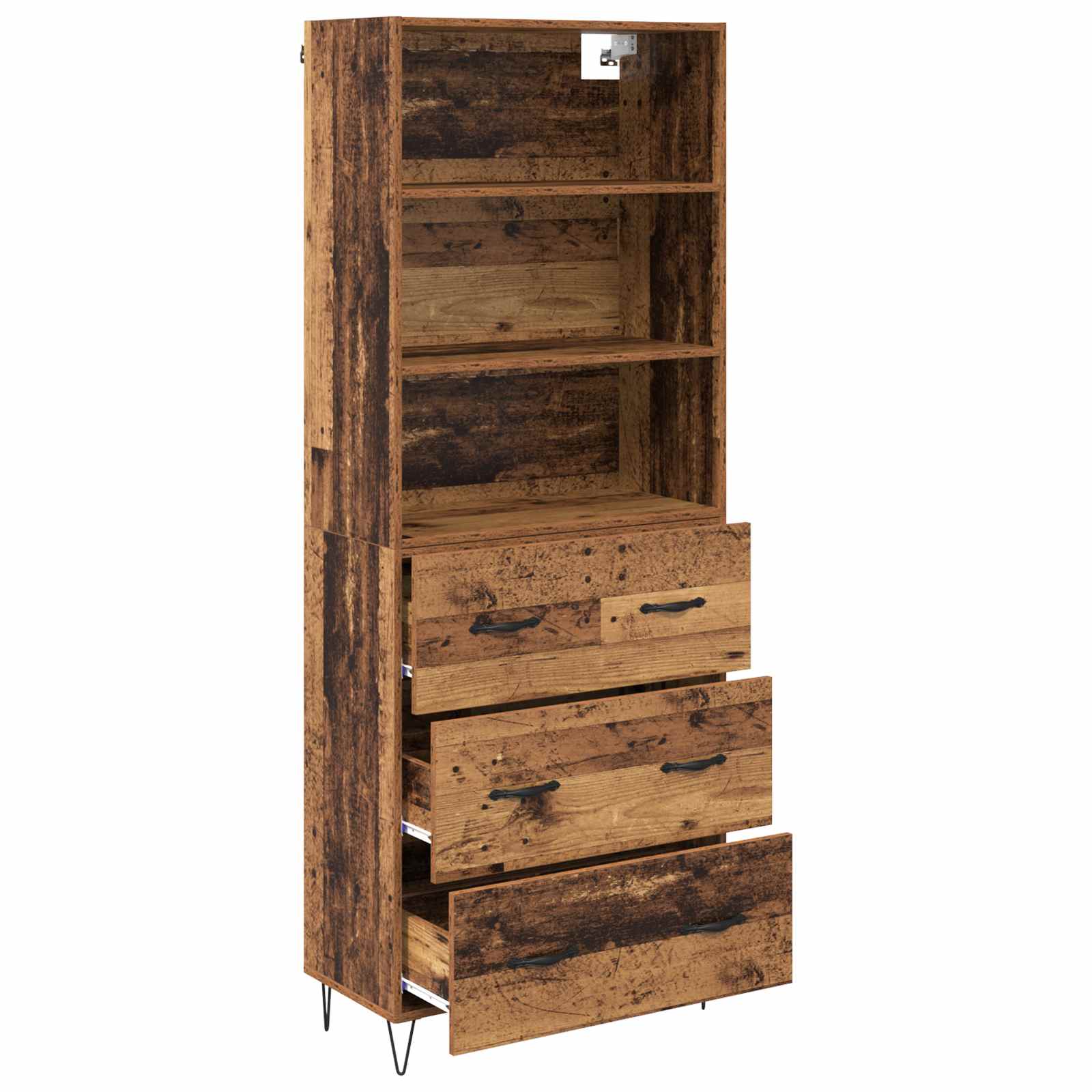 Bufet cu sertar Lemn Vechi 69,5 x 32,5 x 180 cm Lemn compozit — imaginea 5