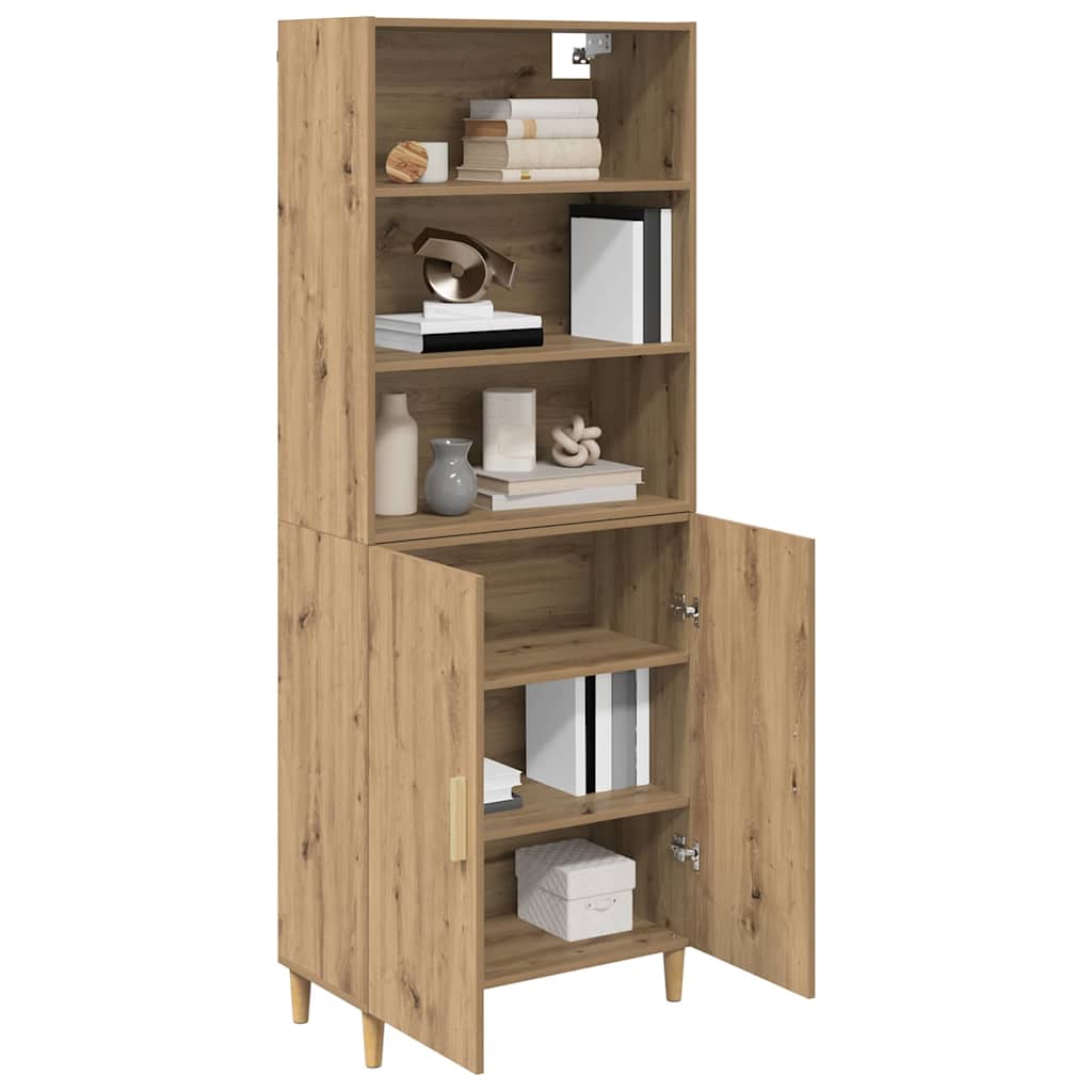 Bufet stejar artizanal 69,5 x 34 x 180 cm Lemn compozit — imaginea 4