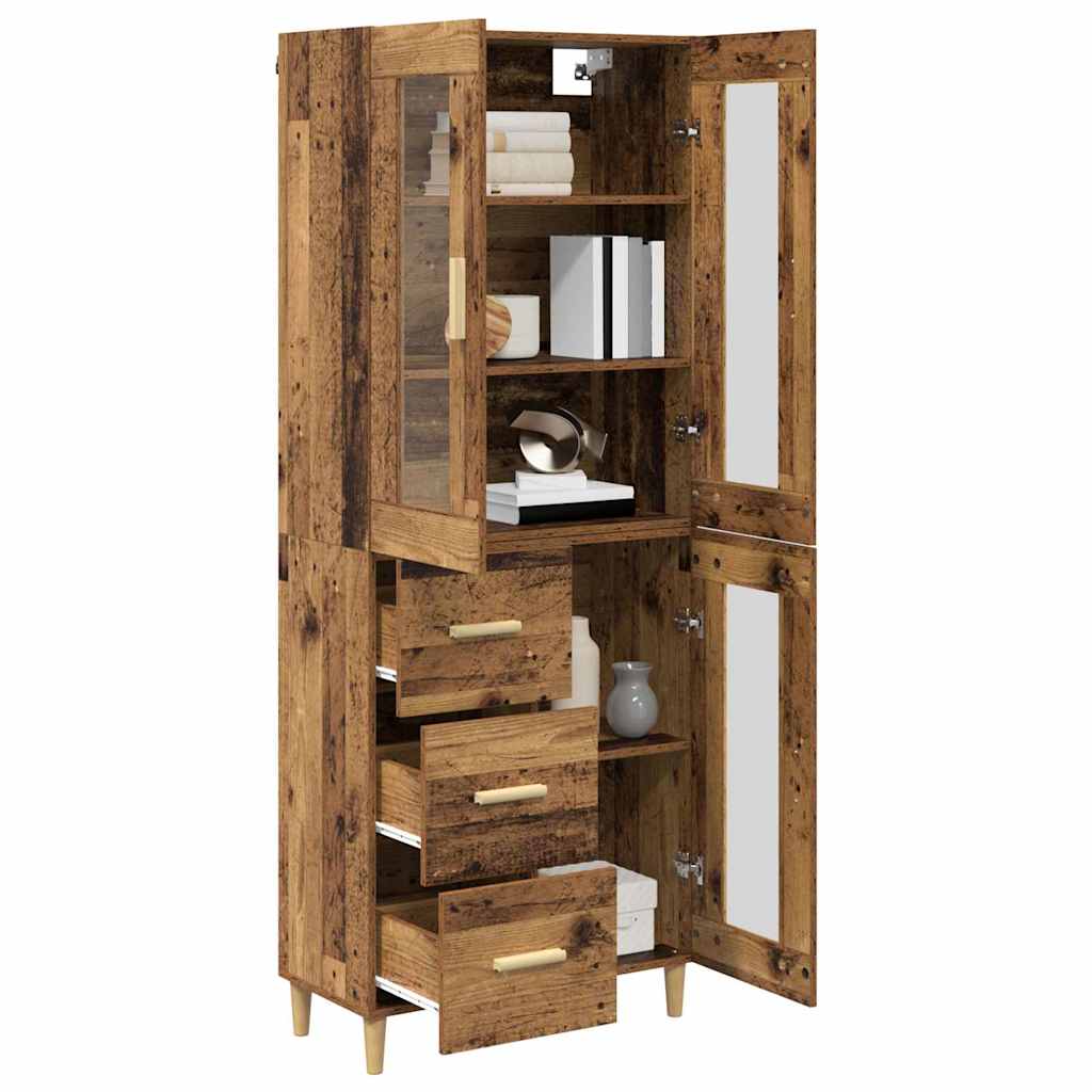Bufet cu sertar Lemn Vechi 69,5 x 34 x 180 cm Lemn compozit — imaginea 4