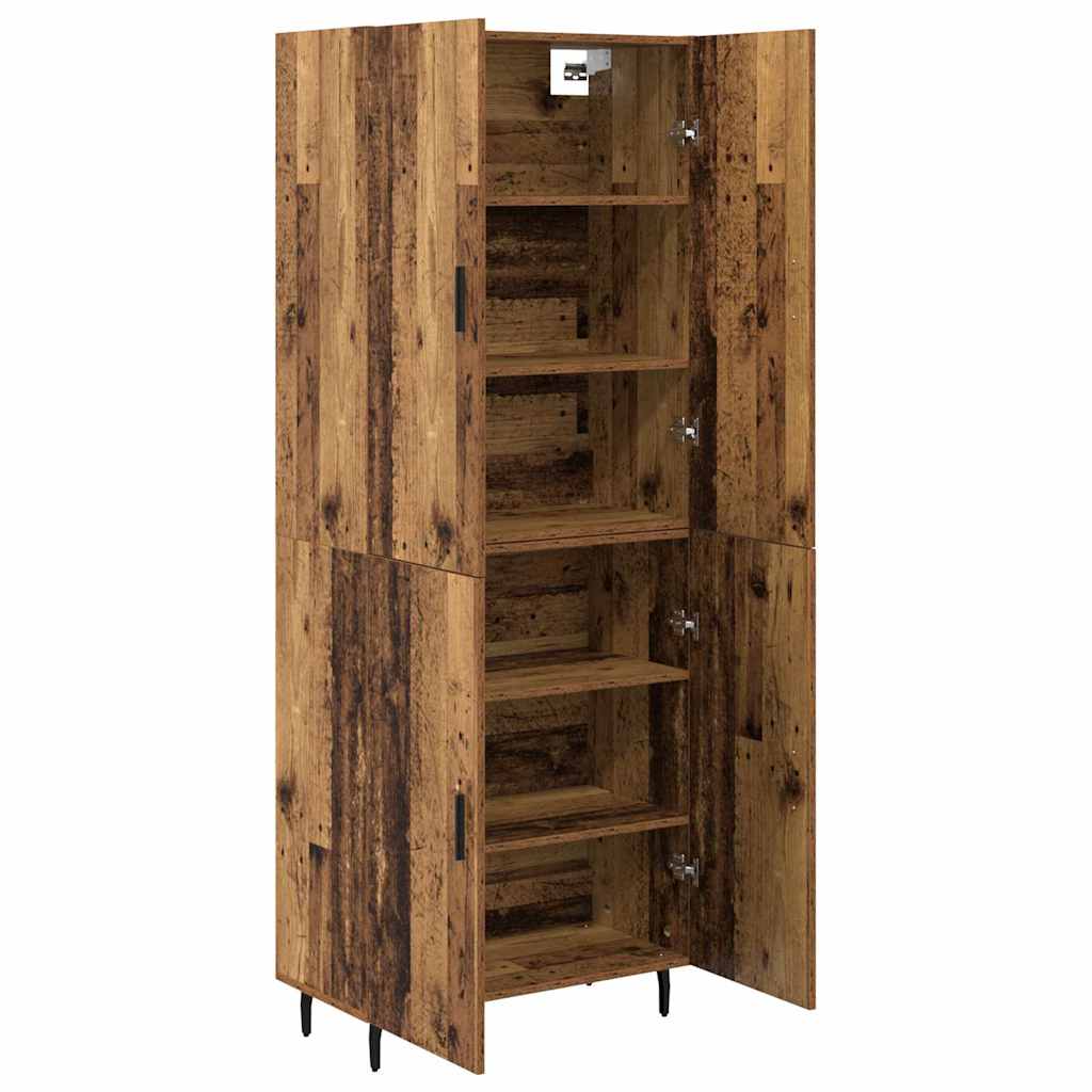Bufet Lemn Vechi 69,5 x 34 x 180 cm Lemn Stratificat si Sticla — imaginea 6