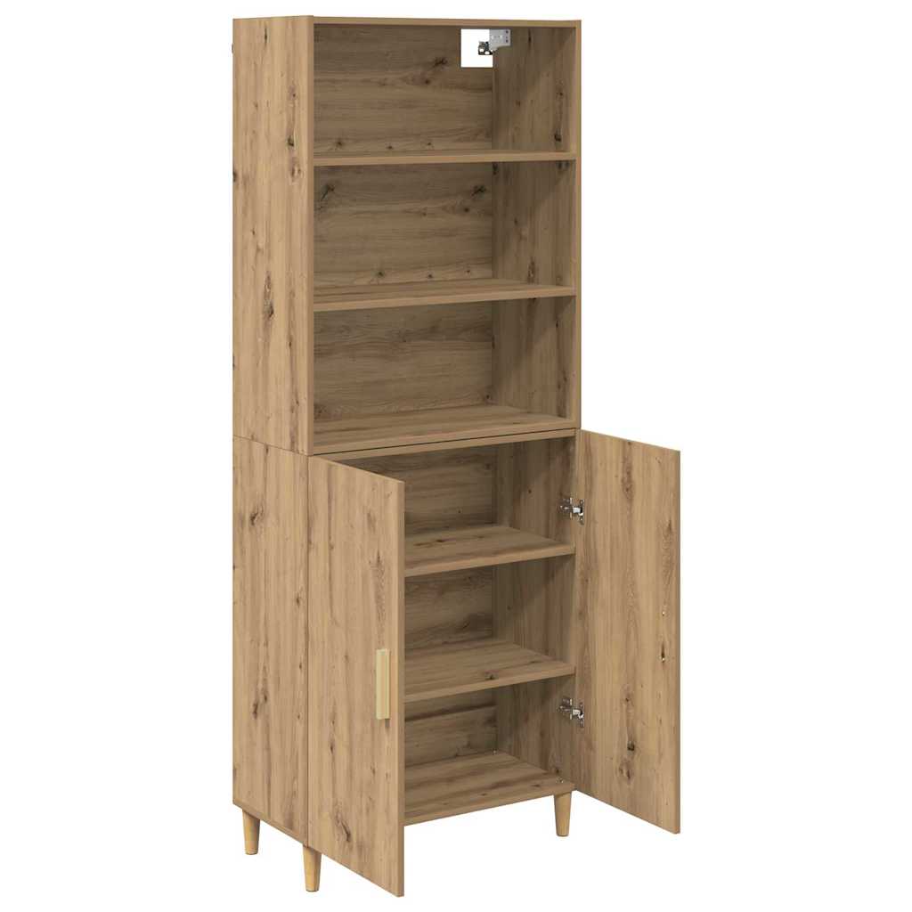 Bufet stejar artizanal 69,5 x 34 x 180 cm Lemn compozit — imaginea 6