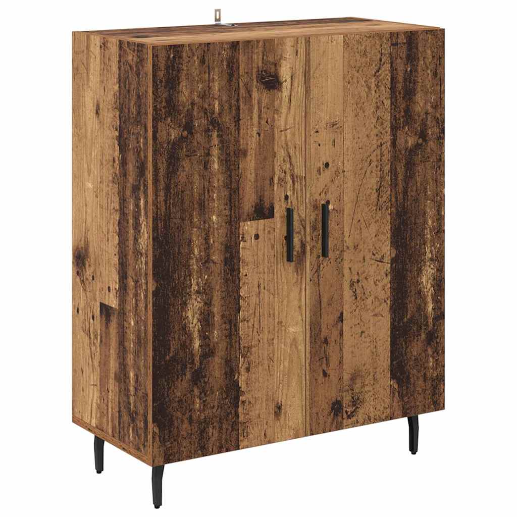 Bufet Lemn Vechi 69,5 x 34 x 180 cm Lemn Stratificat si Sticla — imaginea 7