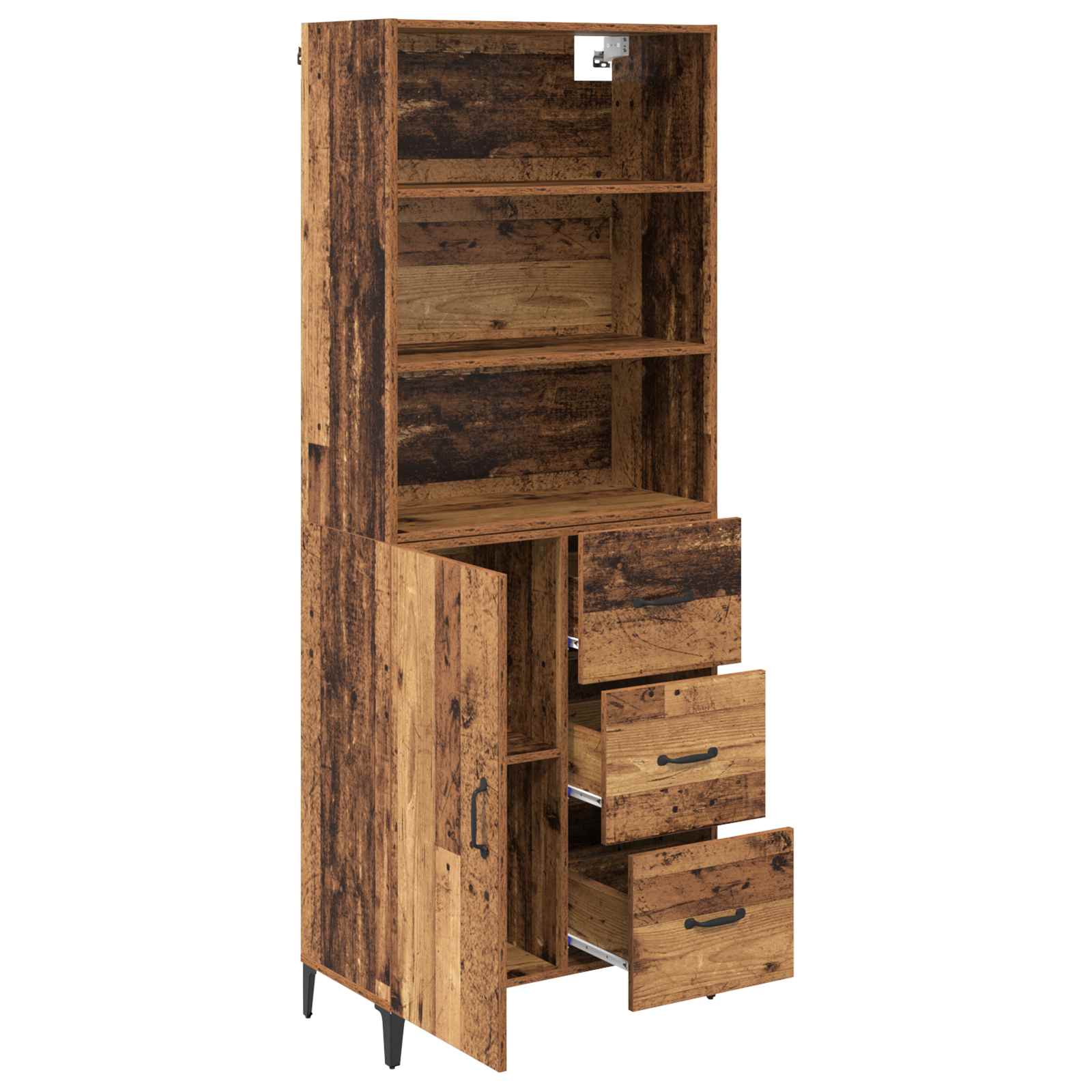 Bufet cu sertar Lemn Vechi 69,5 x 34 x 180 cm Lemn compozit — imaginea 5