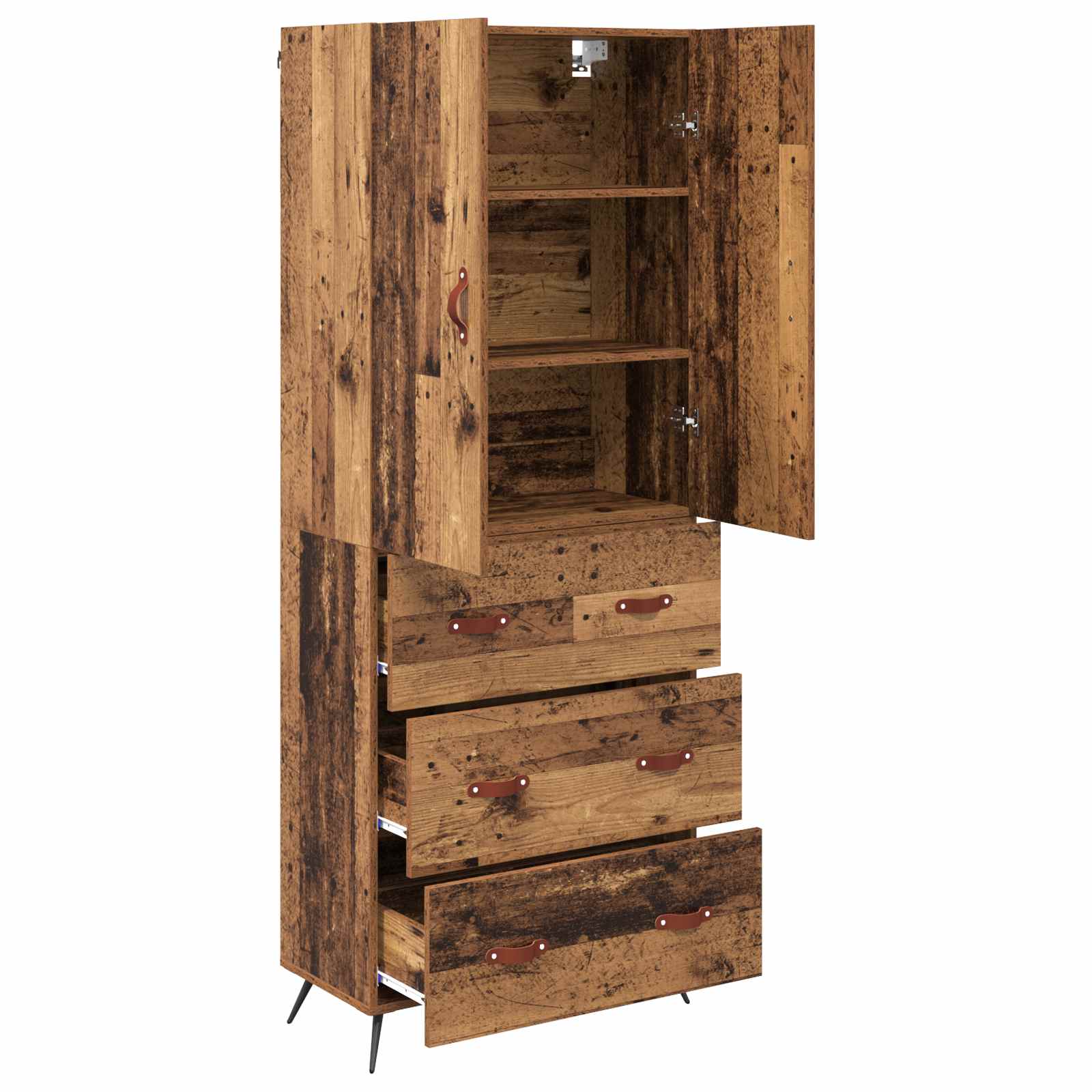 Bufet Pe perete Lemn Vechi 69,5 x 34 x 180 cm Lemn compozit — imaginea 5