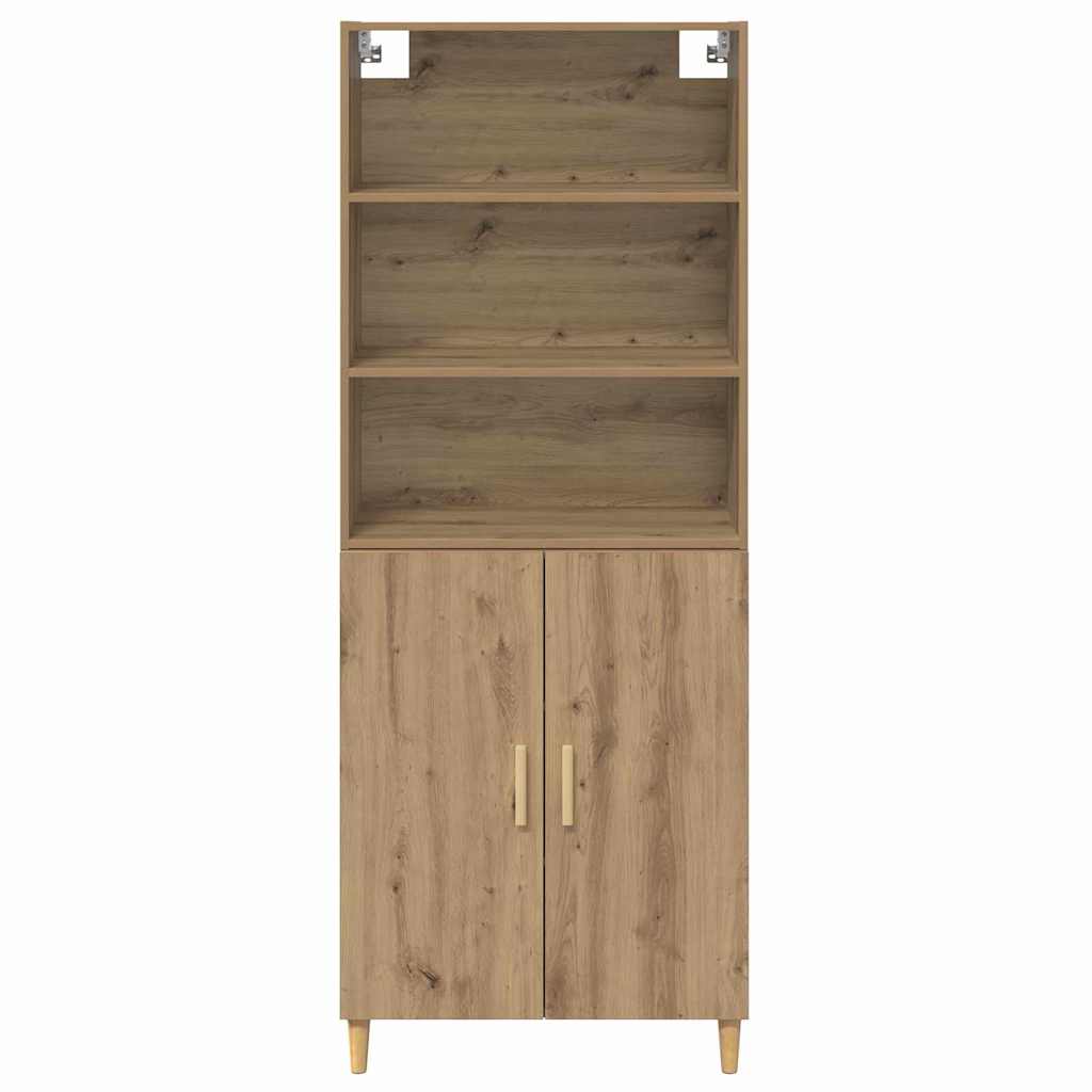 Bufet stejar artizanal 69,5 x 34 x 180 cm Lemn compozit — imaginea 9