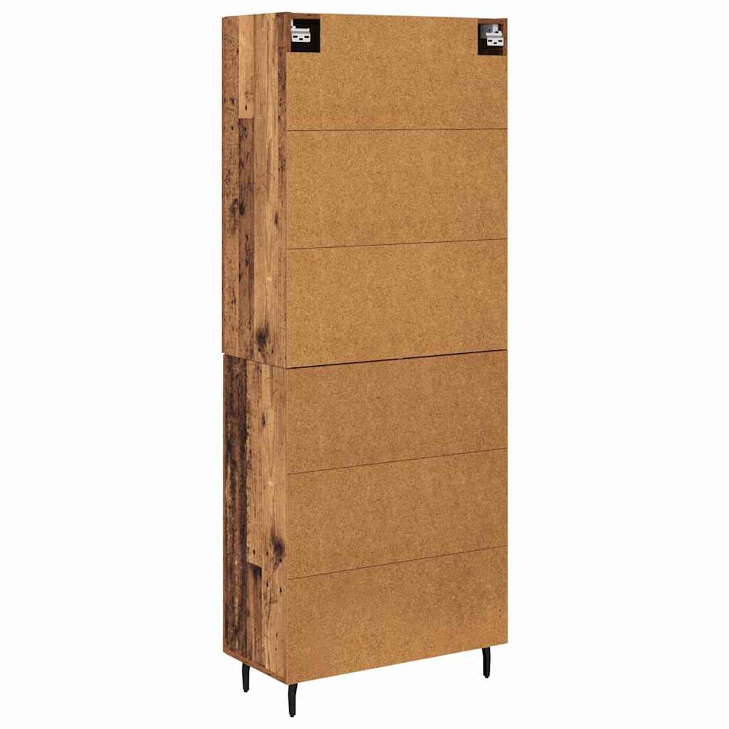 Bufet Lemn Vechi 69,5 x 34 x 180 cm Lemn Stratificat si Sticla — imaginea 11