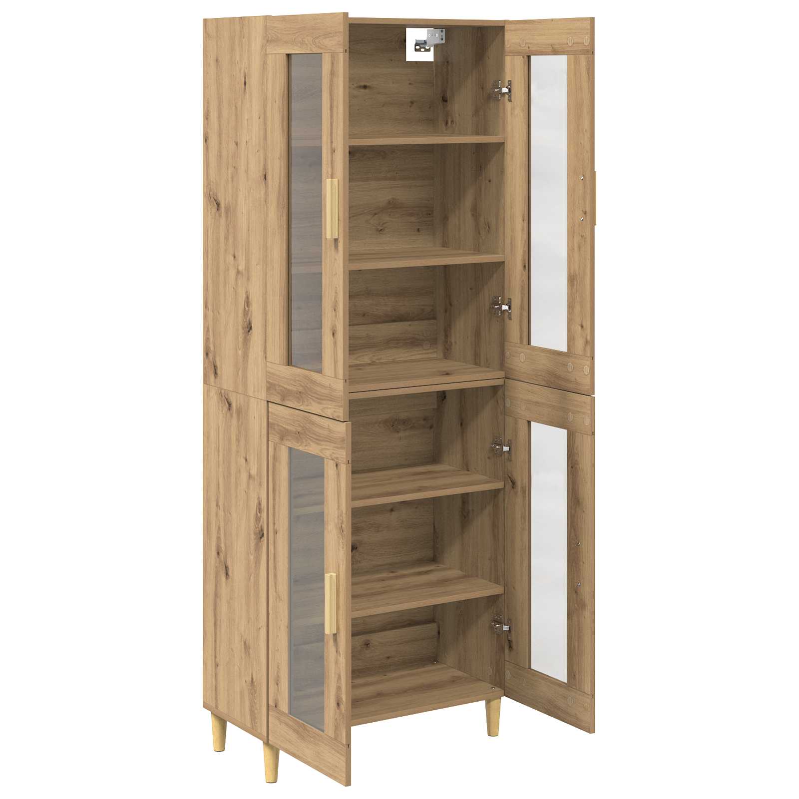 Bufet Stejar Artizanal 69,5 x 34 x 180 cm Lemn compozit — imaginea 5