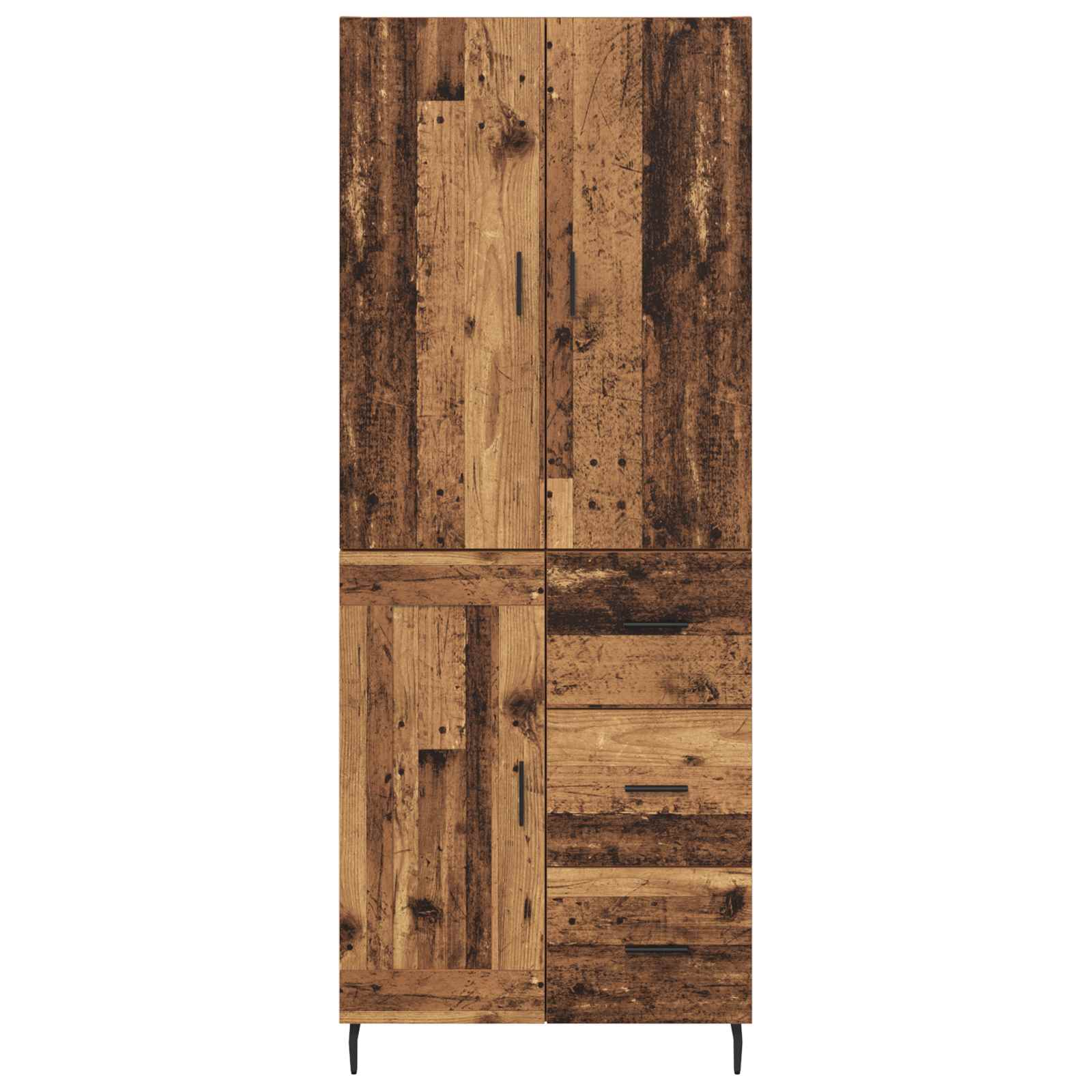 Bufet Lemn Vechi 69,5 x 34 x 180 cm Lemn Stratificat si Sticla — imaginea 8