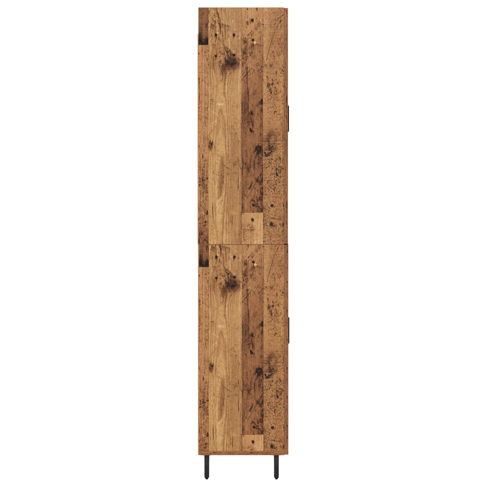 Bufet Lemn Vechi 69,5 x 34 x 180 cm Lemn Stratificat si Sticla — imaginea 9