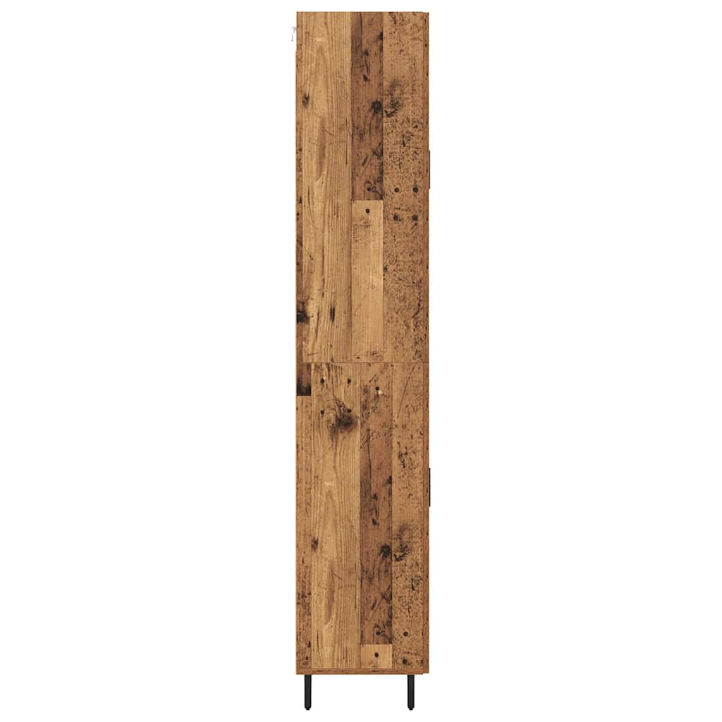 Bufet cu sertar 2 pcs Lemn Vechi Lemn Stratificat si Sticla — imaginea 10