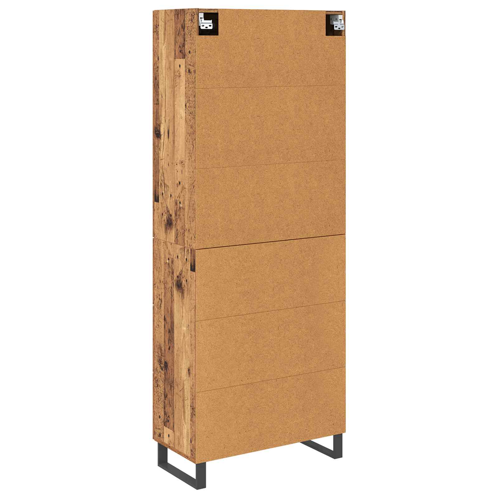 Bufet cu sertar 2 pcs Lemn Vechi Lemn Stratificat si Sticla — imaginea 10