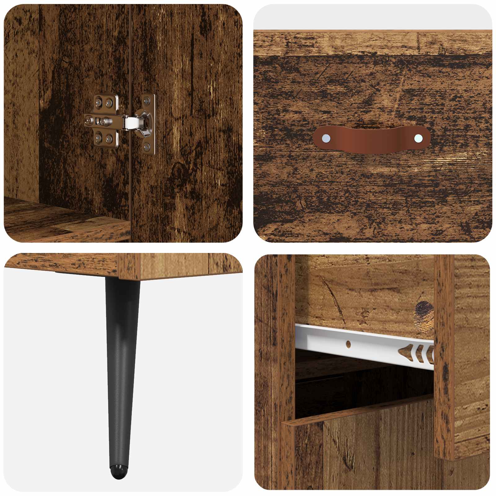 Bufet Pe perete Lemn Vechi 69,5 x 34 x 180 cm Lemn compozit — imaginea 11